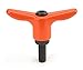 Morton Adjustable T-Handle TH-3032-OR, Orange Die Cast Handle, 1.98" Handle Diameter, 1/4"-20 Thread.98" Thread Length