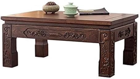Mesa de Centro Beech Coffee Table Antique Sofa Small Square Side Table Tatami Bay Window Tea Table Living Room Balcony Japanese-Style Low Table
