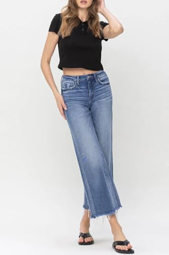 Flying Monkey - High Rise Wide Leg Jeans - F52043