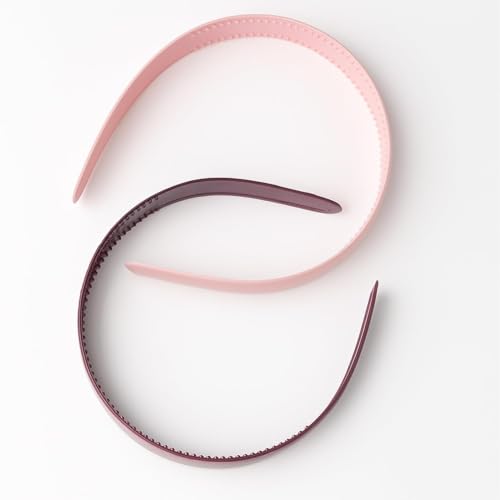 Image of ANNA CREATIONS 12 Pcs Plastic Headbands with Teeth Gloss Finish, 2.6cm Wide Hair Bands Durable, Lightweight Accessories for Women, Girls, Teens & Kids Hair Band