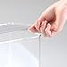 mDesign Set of 2 Storage Boxes with Lids – Stackable Plastic Storage Boxes for Nursery – Practical Plastic Toy Box Set – Clear