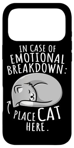 In Case Of Emotional Breakdown Place Cat Here �L���b�c �X�}�z�P�[�X iPhone 17 Pro Max �p