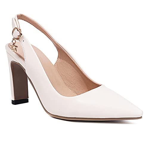 Women's Fashion Slingback Dress Pumps Pointed Toe High Heel Wedding Party Sexy Pump Sandals Shoes