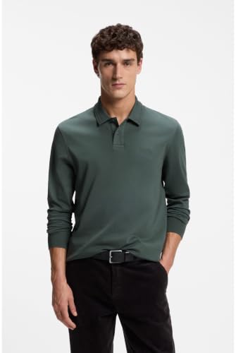 BOSS Men Pe_Interlock_Long 10265826 01 Open Green 377 6XL – Ansicht 4