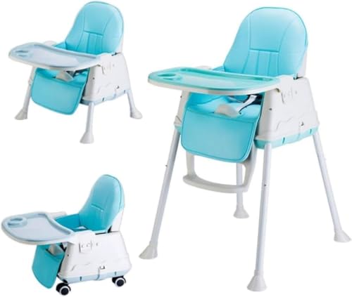 Marysea ベビーチェア テーブル 赤ちゃん用 お食事椅子 クッション付き 折りたたみ 食卓 持ち運び 便利 高さ調節可能 お食事に便利な 家具 安全ベルト付き (B)