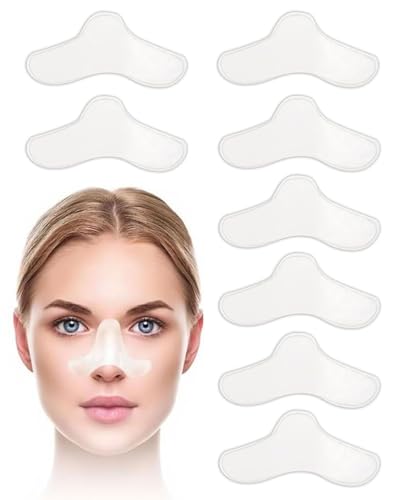 JUKOTA 8Pcs Coussinet Nasal pour Masque Ppc,Coussinet Nasal pour Masque, Protecteur Nasal, gel pad, Tampon de Gel de Nez en Silicone,Protège Nez CPAP, Coussinets de Confort pour Masque,gel pad
