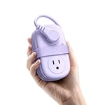 ORICO 4FT Purple Travel Power Strip with 4 AC Outlets, 2 USB-A Ports, and 1 USB-C Port, 45° Flat Plug Extension Cord with Non Surge Protector for Travel/Home/Dorm/Office-AP3