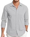 Ocasión: Camisa de lino de manga larga para hombre es una buena opción para cualquier ocasión casual o semiformal, como verano, playa, vacaciones, viajes, fin de semana, celebraciones de vacaciones, citas, salidas al aire libre, ropa de oficina de negocios o uso diario.