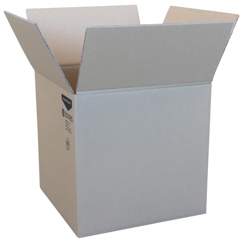 Dönges Caja plegable con base y tapa, 410 x 410 x 410 mm JD136486 (caja de cartón para mudanzas)