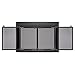 UniFlame - Gregory - Cabinet-Style Fireplace Doors with Smoke Tempered Glass (Color: Black, Size: Large - Fits Opening 36in to 43in W x 25.5in to 32.5in H)