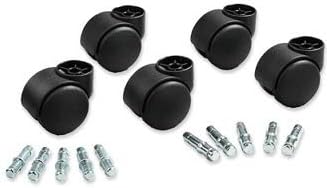 Master Caster 23620 Deluxe Futura Casters, Polyurethane, B and K Stems, 120 lbs./Caster, 5/Set