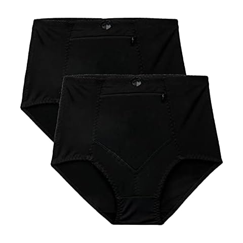 Barbra Lingerie Women’s Travel Pocket Underwear Girdle Brief Panties S-5XL (3XL, 2 Pack) Cover