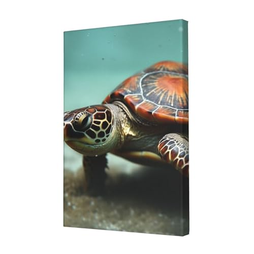 Impression sur toile de tortue affiche décorative chambre 45x30cm