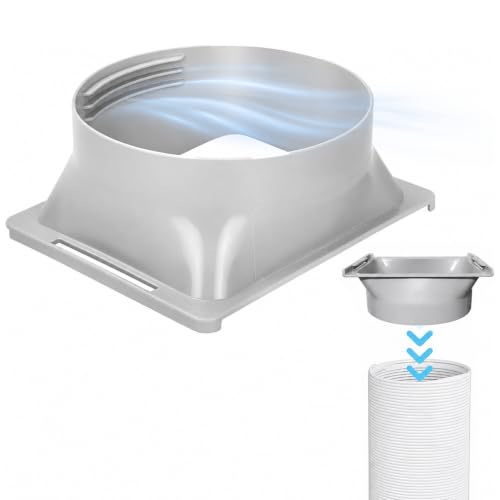 Buy Portable Air Conditioner Exhaust Hose Coupler, 15cm Square to Round Duct Connector for Window A/C Accessories Buy Portable Air Conditioner Exhaust Hose Coupler, 15cm Square to Round Duct Connector for Window A/C Accessories – GLDFYYDS