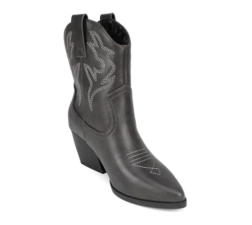 Image of Soda inchBLAZING inch ~ Women Western Bootie Pointe Toe with Low Heel (Wide Fit Available)