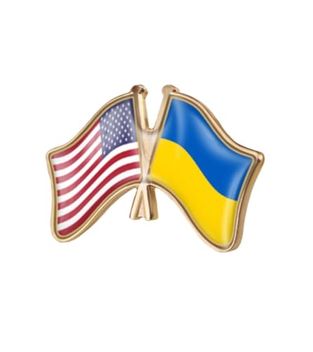 Image of World Most Countries Single Pin Brooch Badge United States USA America and Other Countries Cross Friendship Pin Badge for Men Women