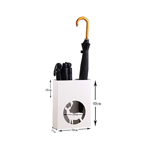 Porte-parapluie noir multifonctionnel en métal avec base stable