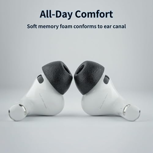 Image of Comply TrueGrip MAX | Premium Memory Foam Replacement Earbud Tips for Apple AirPods Pro Gen 3 | Long Lasting Comfort, MAX Durability, Secure Fit, Superior Noise Isolation| Black (Small) (1 Pair)