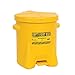 Eagle 933-FLY Oily Waste Polyethylene Safety Can with Foot Lever, 6 Gallon Capacity, Yellow