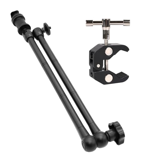 Image of PHOTOMAX 20 inch Magic Articulating Adjustable Arm with 1 /4 inch Tripod Screw Super Clamp for DSLR Camera, LCD Monitor, LED Lights, Flash Light, Microphone (20-Inch Magic arm)
