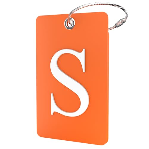 Étiquette de bagage lettre S de qualité supérieure et câble acier inoxydable