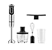 ZOUSHUAIDEDIAN Blender a Mano, 4-in-1 Immersion Blender Palmare, Acciaio Inossidabile Mish Piccoli Mish Blenders, Egg Srusk/Chopper/Grinder Bowl, BPA-Free, 600W, Nero