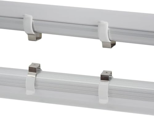Image of Stainless Steel T5 LED Tube Light Clip Holders | Heavy-Duty Metal Mounting Brackets for T5 LED Batten & Fluorescent Tube Lights | Rustproof Long-Life Clips for Secure Installation (Pack of 10)