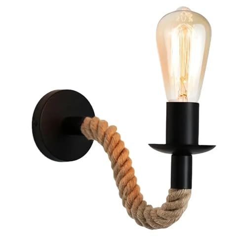 Luminaire retro nordique moderne en corde tressee sans ampoule