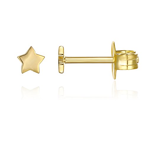 Image of PAVOI 14K Gold Plated 925 Sterling Silver Bar, Dot, Heart, Triangle, Star, Cat | Dainty Earrings for Women - Valentines Day Trendy Jewelry