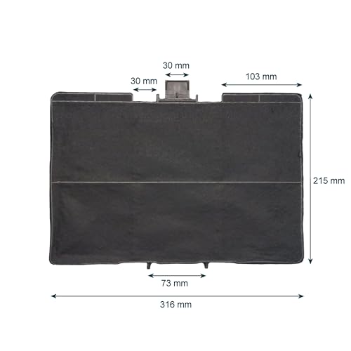 Aktivkohlefilter passend für Siemens LZ53451, 11026771 für Dunstabzugshauben LC21B, LC28B, LC91B, LC91K, LC94B, LC96B, LC96W, LC97B, LC97K, LC98B, LF28B, LF91B, LF96B, LF97B, LF98B, LG97G