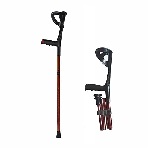 1 paio di stampelle per avambraccio per adulti, bastone da passeggio ergonomico, stampelle per adulti, 2 stampelle per avambraccio di supporto per deambulazione per adulti, stampelle regolabili,