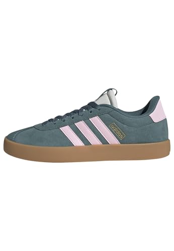 adidas Damen VL Court 3.0 Shoes, Preloved Teal/Clear Pink/Gold Metallic, 41 1/3 EU