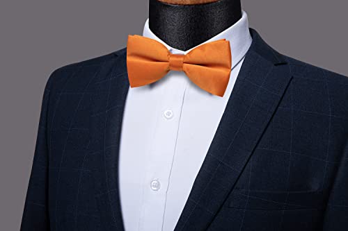 Image of YourTies Bow Ties for Men Pretied Bowties Solid Color Satin Bow Tie Formal Business Tuxedo Wedding Party Prom