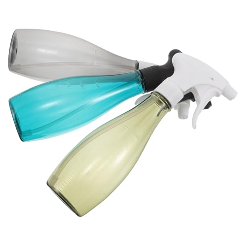 SMASOLO 3 Pezzi Flaconi Spray per Capelli Bottiglie Spray Ricaricabili per Parrucchieri con Impugnatura Ergonomica e Misurino per Acqua Cosmetici e Pulizia Casa