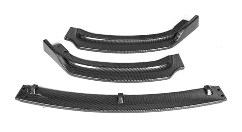 Spoiler de pare-chocs avant pour BMW Série 3 F30 F35 2016-2019 aspect carbone en 3 pièces