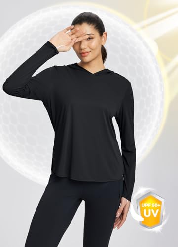 baleaf Women's UPF 50+ Sun Shirt with Hoodie SPF Long Sleeve UV Protection Clothing Hiking Fishing Outdoor Lightweight3