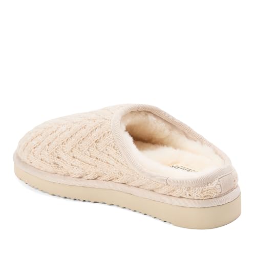 Image of Fireside by Dearfoams Women's Greta Genuine Shearling Clog Slippers, 100% Natural Suede Clogs for Outdoor & Indoor