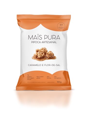Mais Pura Pipoca Artesanal Maïs sabor Caramelo e Flor de Sal 100g