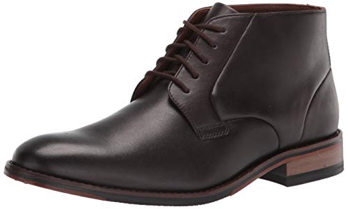 Bostonian Treymore Mid - Botines para hombre, Cuero Marrón Oscuro, 42.5 EU