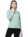 Kvetoo Embroidered High Neck Woolen Sweater for Women Sea Green Size Large