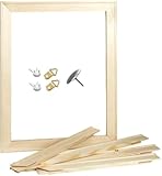 Nanweiyas DIY Canvas Stretcher Bars 16x20 Inch, Sturdy Pine Wood Frame for Oil Paintings & Wall Art - Easy to Build, 4 Pieces