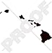 Produktbild Hawaii Map-Form, Hawaiianische Silhouette USA, 200 mm, Vinyl-Fensteraufkleber, Stoßstangenaufkleber, 22 Farben zur Auswahl