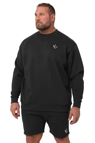 Image of BadRhino Ironrhino Big & Tall 'Rest Day' Sweatshirt - Men's - Plus Size Curve Black