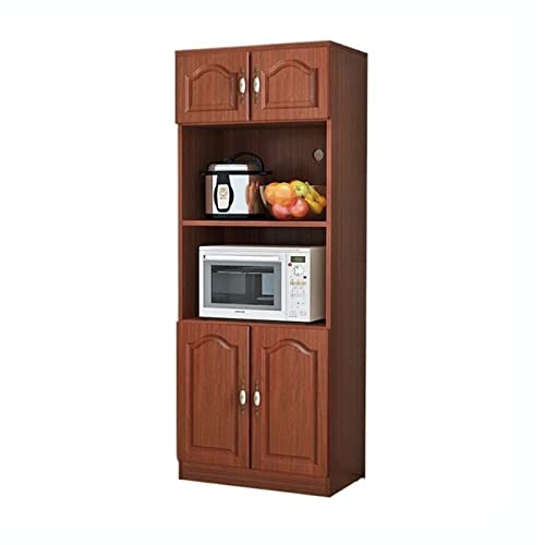 TOMYEUS Aparador Kitchen Cabinet Cupboard Storage Sideboard Storage Sideboard Microwave Oven Rack Multifunctional Tea Cabinet Mueble Aparador (Color : E, Size : 80CM)
