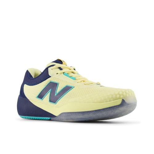 New Balance Women's FuelCell 996 V6 Tennis Shoe, Parchment/Nb Navy, 9.5 M