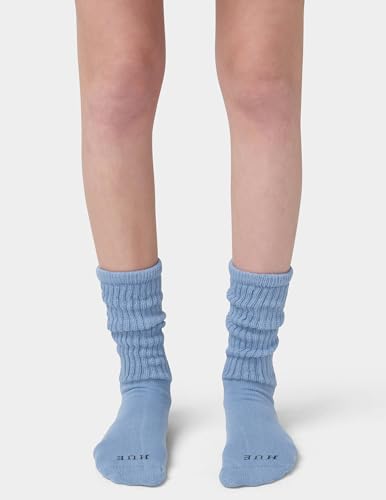 Image of HUE Women's Slouch Socks Crew Boot Chunky Ribbed Cotton Scrunch
