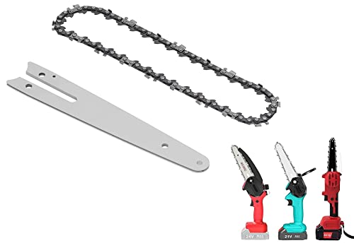 KIT Barra E Catena 6 Per Ricambio Catena per Motosega, Piastra Guida Catena per Sega Accessori per Attrezzi da potatura da Giardino di Ricambio per Parti in Acciaio per Motosega 6 Pollici