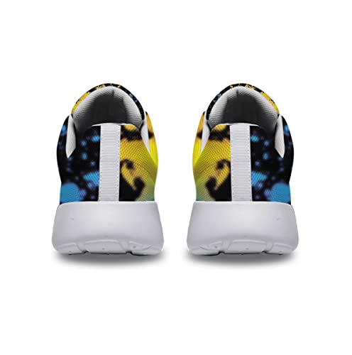 Sonzj-II Paint Splatter Shoes,Womens Mens Neon Tennis Sneakers Lightweight Athletic Splatter Running Shoes4