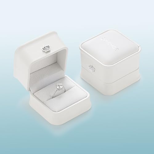 Side Stones 1 to 2 Carat IGI Certified LAB Grown Diamond Engagement Rings for Women in 14k White Gold Round Cut Solitaire Diamond Anniversary Wedding Promise Bridal Rings Jewelry Gift4