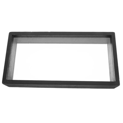 Ciieeo Marco Creativo De Muestra De Flores Secas. Vitrina Flotante Pantalla Flotante Black De Madera
